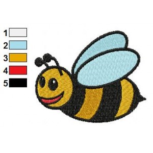 Free Bee 04 Embroidery Design